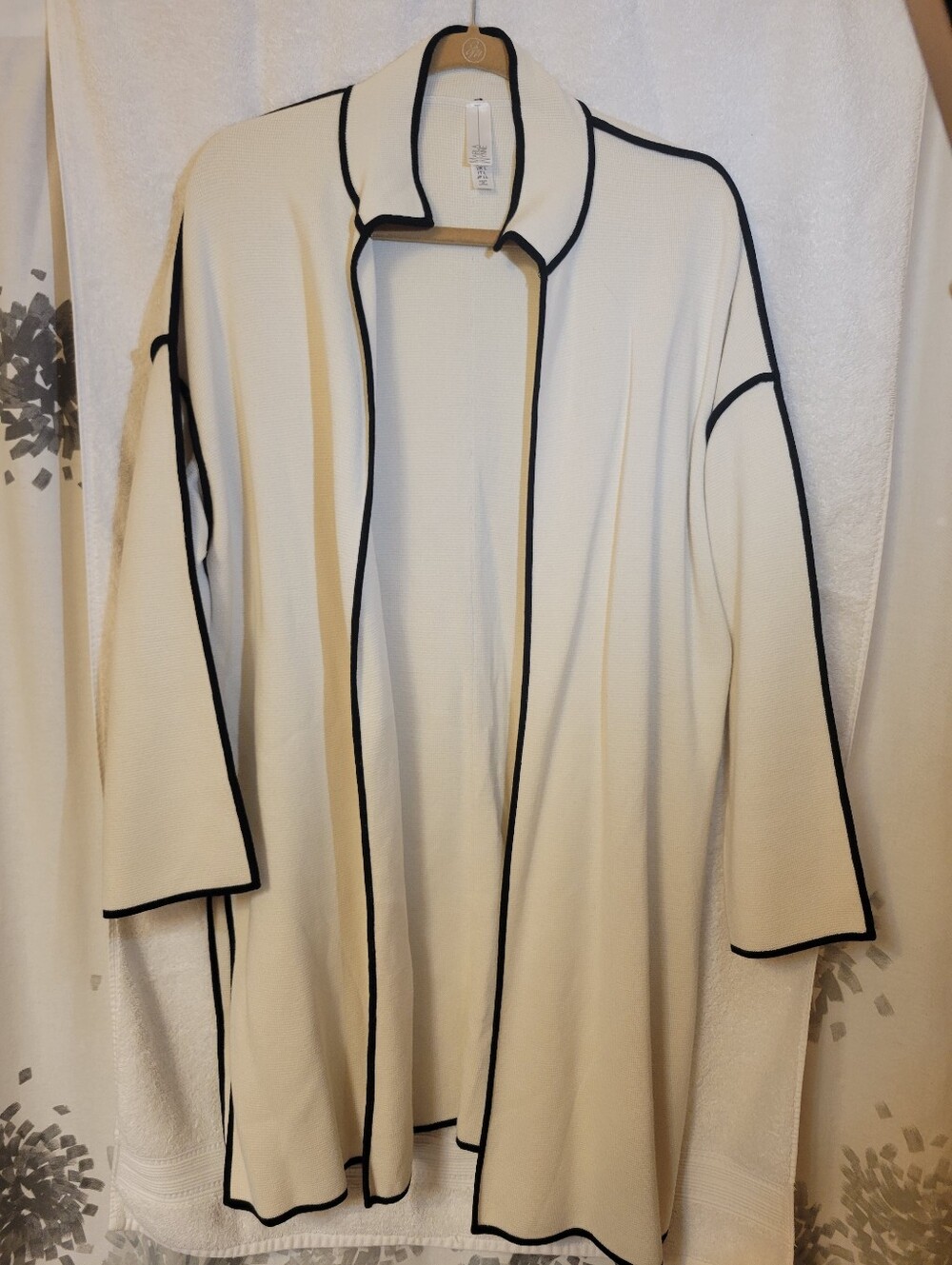 Cream and Black Cardigan